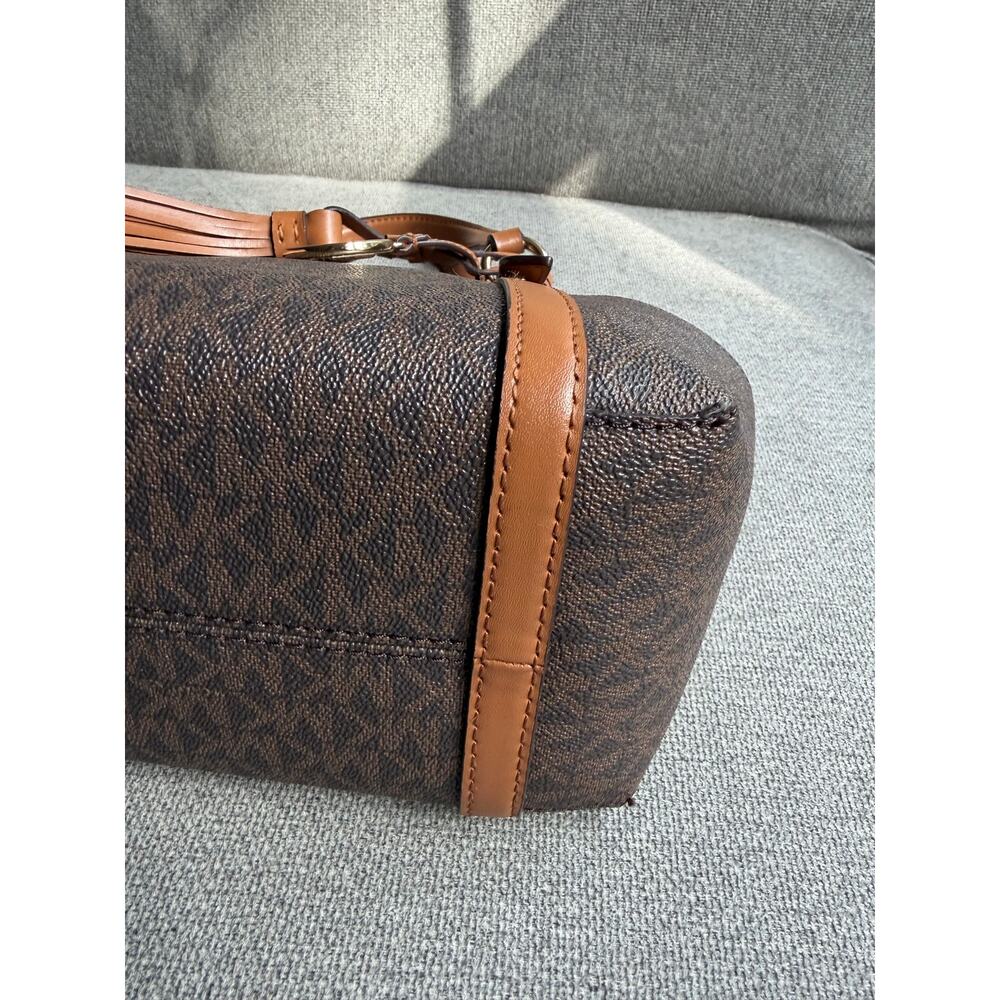 Michael Kors Sullivan Small Logo Top-Zip Tote Bag Logo-print Leather Canvas - Picture 15 of 16